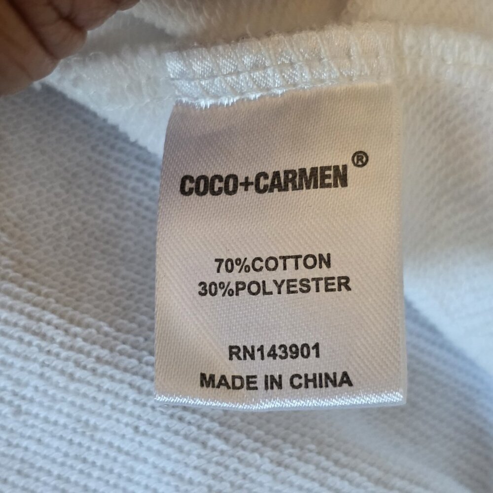 Coco + Carmen Hooded Sweatshirt With Six Stripes Unisex Size S/M - Picture 7 of 10